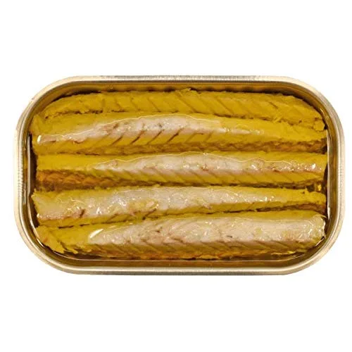 Vista 2 de Minerva - Filetes de caballa enlatados gourmet en aceite de oliva - 4.23oz / 120gr (paquete de 5 latas)