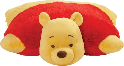 Vista 2 de Pillow Pets Disney Winnie the Pooh, peluche de 16 pulgadas Compañero súper suave, se desabrocha en un cómodo cojín para acurrucarse