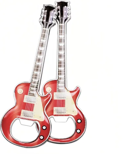 Vista 9 de Juego de 2 abridores de botellas de guitarra, cerveza en forma de guitarra, abridor de botellas, guitarra, regalo para bebedores, amantes