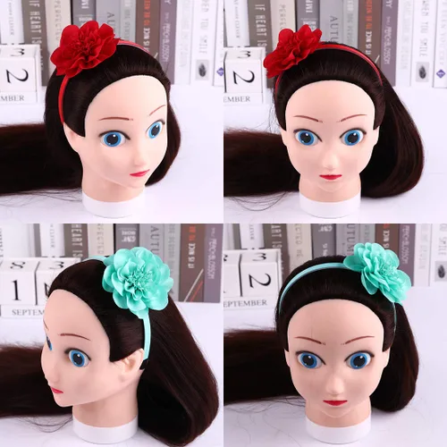 Vista 5 de XIMA 10 diademas de gasa con flores para niñas, para niños, adolescentes, accesorios para el cabello