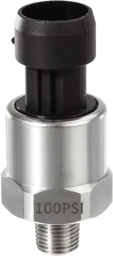 Vista 4 de AUTEX Transductor de presión de 100 psi, sensor de presión de 0-100 psi, transmisor de presión de aceite de 1/8" -27 NPT de acero inoxidable 316