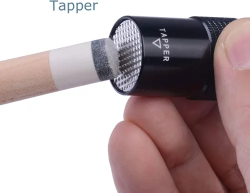Vista 6 de Kit de reparación de accesorios de punta de taco de billar 4 en 1 de aluminio (manguito, aireador, tapper, protector de articulaciones)