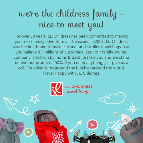 Vista 7 de J.L. Childress Funda acolchada para asiento de coche infantil - Bolsa de viaje para avión, se adapta a la mayoría de asientos de bebé e infantil