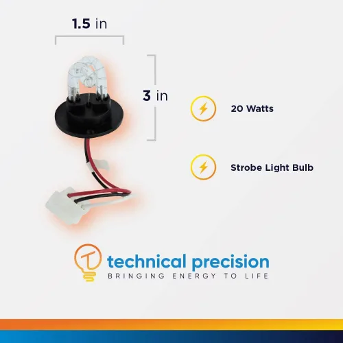 Vista 2 de Technical Precision Luz estroboscópica de repuesto para Whelen Engineering 01-0461403-00 - Bombilla para faros delanteros ocultos, 1 paquete
