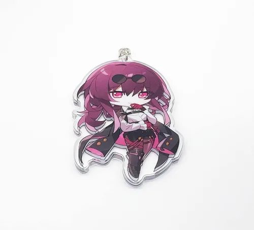 Vista 3 de YJacuing Honkai Star Rail Chibi - Llavero de acrílico con figura de soporte