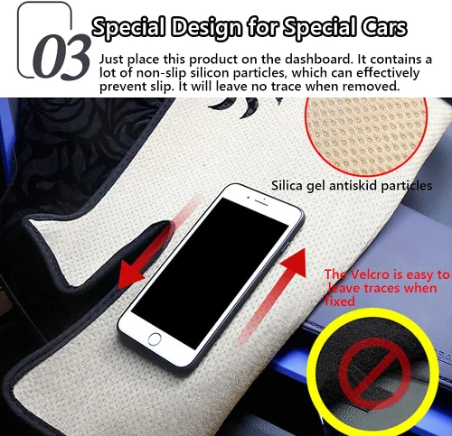 Vista 6 de Great-luck Tapete para cubierta de salpicadero, accesorios interiores personalizados, reduce el deslumbramiento, elimina las grietas para Tucson