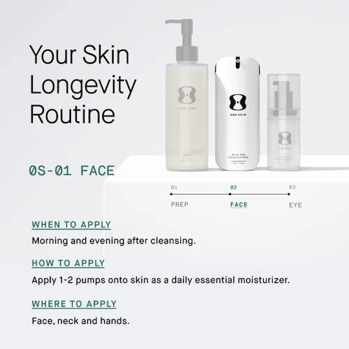 Vista 6 de OneSkin FACE OS-01 Peptide Topical Supplement Skin Longevity Age Reversal Moisturizer Safe for Sensitive Skin, Fragrance-Free