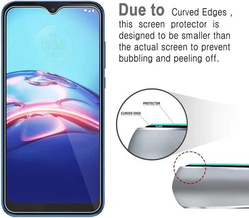 Vista 5 de Protector de pantalla para Motorola Moto E 2020 Galss templado, película de vidrio protectora de pantalla antiarañazos de alta transparencia