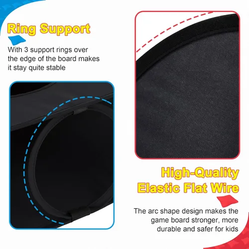 Vista 4 de Himal Tableros plegables portátiles para juego de Corn Hole (de 3 x 2 pies), con 8 sacos para jugar, Azul
