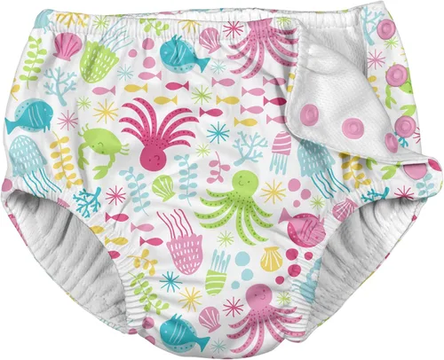 Vista 2 de i play. by green sprouts - Pañal de natación para bebé, Pañal de natación reutilizable Snap, 3T