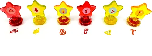 Vista 3 de TINYMILLS Camión de bomberos 2 en 1 apilable, crayón apilable con tapa de sello extra, recuerdos de fiesta para niños, rellenos de bolsas