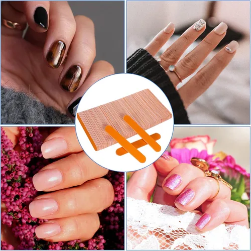 Vista 5 de Mini limas de uñas a granel (100 unidades), lima de uñas de doble cara para uñas naturales, juego de herramientas de manicura, lima de uñas