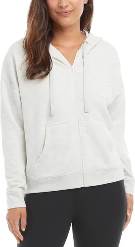 Vista 5 de Danskin Women's Zip Front Hoodie with Ruched Back Arctic Ice
