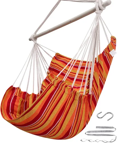 Vista 11 de ADVOKAIR - Silla tipo Hamaca o columpio colgante (227 kg máx.) - Hamaca colgante con cuerda para interiores para dormitorio, exterior, patio