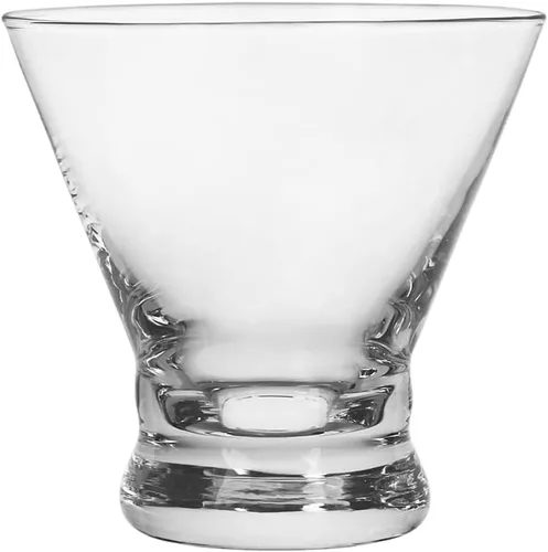Vista 3 de Juego de 12 vasos de Martini – Copas de cóctel de diseño ceñido de 8 onzas con base pesada, construcción sin tallo para estabilidad – Vasos de barra
