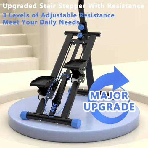 Vista 2 de Stair Stepper for Home-Upgrade Vertical Climber Workout Machine for Full-Body Exercise Climber Fitness Equipment with Stable Frame Adjustable