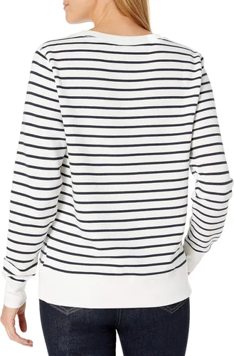 Vista 2 de Tienda Essentials - Sudadera de cuello redondo de tela de toalla de vellón francesa para mujer disponible en tallas extragrandes