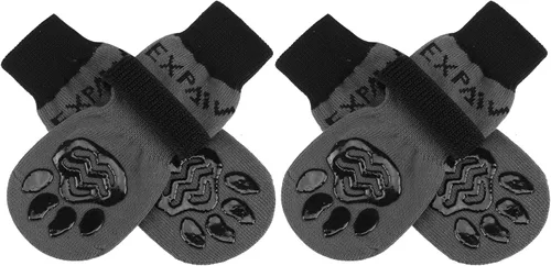 Vista 14 de EXPAWLORER - Calcetines antideslizantes para perros, evitan que se laman las patas, para pavimento caliente y pisos de madera, botines para perros