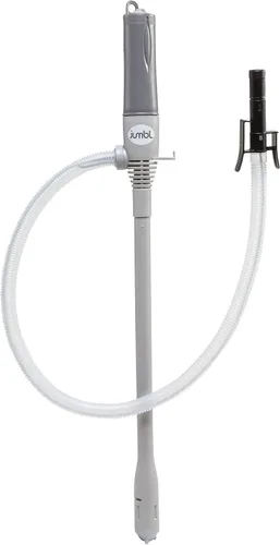 Jumbl - Bomba automática de transferencia de combustible con parada automática, 3 veces más potente, alimentada por batería tipo D, manguera