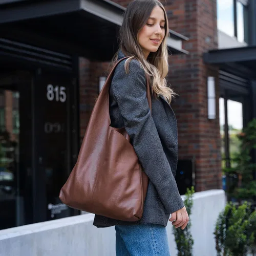Vista 3 de Komal's Passion Leather Bolso de mano para mujer, bolso para mujer, bolso de compras de viaje, bolso de hombro multiusos