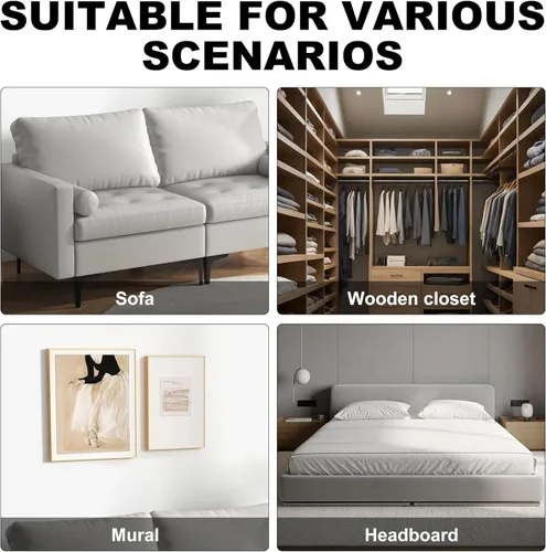 Vista 7 de 4 piezas de sofá seccional universal entrelazado, conectores de sofá seccionales, soporte de conector de sofá