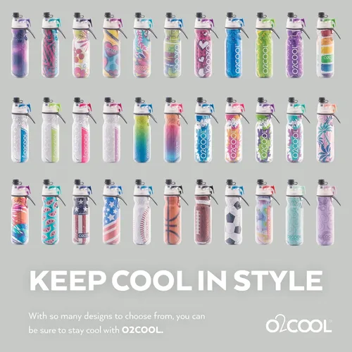 Vista 7 de O2COOL ArcticSqueeze botella de 20 onzas oficial que se aprieta para tomar