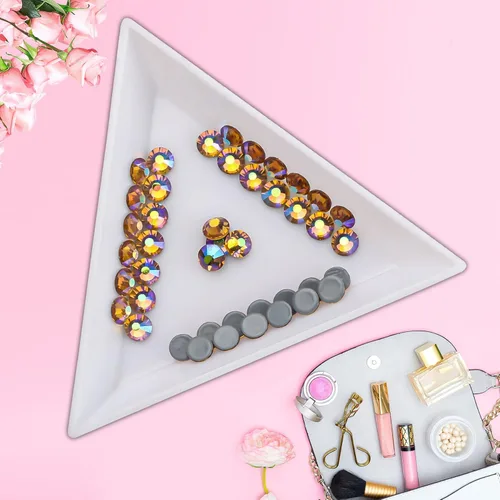 Vista 141 de Hot Fix - Diamantes de imitación de cristal con parte trasera plana, gemas de diamantes de 0.089 pulgadas (6ss 2880 piezas, Jet AB)