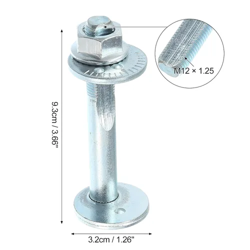 Vista 4 de uxcell 1 juego de pernos de inclinación de alineación excéntrica para Mitsubishi Lancer 2002-2006 No.MR333373/MB809335 Kit de tuercas de ajuste