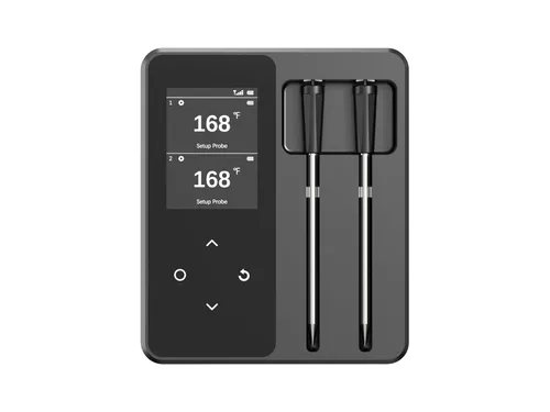 Vista 8 de Termómetro de carne, 2 sondas inalámbricas, digital, de lectura instantánea, termómetro de carne para barbacoa, horno, cocina, iOS y aplicación