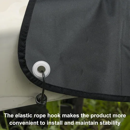 Vista 4 de Cubierta de enganche de caravana impermeable y transpirable, cubierta protectora del gato de lengua, cubiertas de bloqueo de enganche de remolque