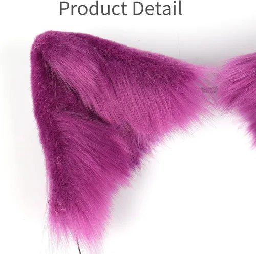 Vista 2 de Accesorio de disfraz hecho a mano con orejas de gato, para Halloween, Navidad, cosplay, fiesta