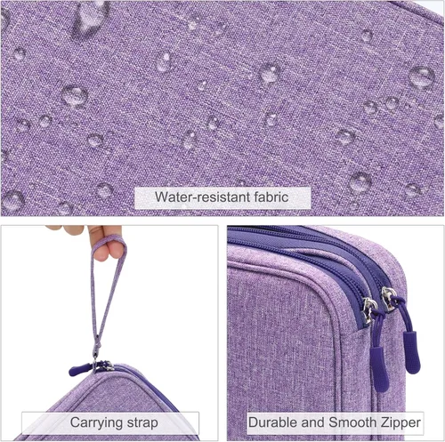 Vista 188 de FYY Organizador para accesorios electrónicos, para viajes, para cables, celular y cargadores, estuche portátil, impermeable, doble capa, bolsa