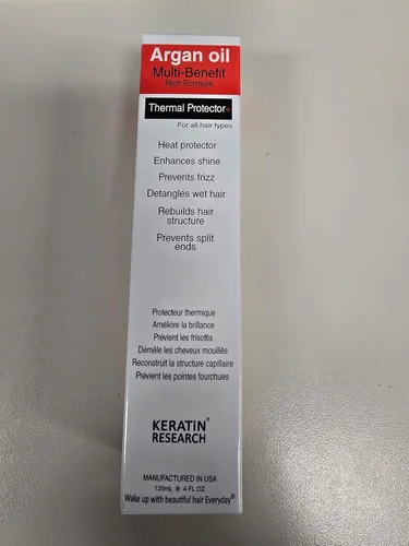 Vista 2 de KERATIN RESEARCH Spray protector térmico para el cabello, protege el cabello mientras aplica calor en el tratamiento y alisado de queratina