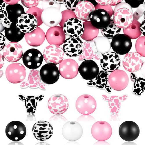 Vista 9 de Fabbay Juneteenth - 200 cuentas de madera de color negro, rojo, verde, amarillo, 1865, cuentas de madera para el Día de la Libertad, adornos