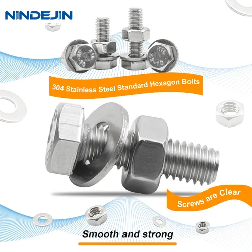 Vista 5 de NINDEJIN Juego de 552 tornillos y tuercas de cabeza hexagonal M3 M4 M5 M6, juego de pernos hexagonales externos de acero inoxidable 304 con tuercas