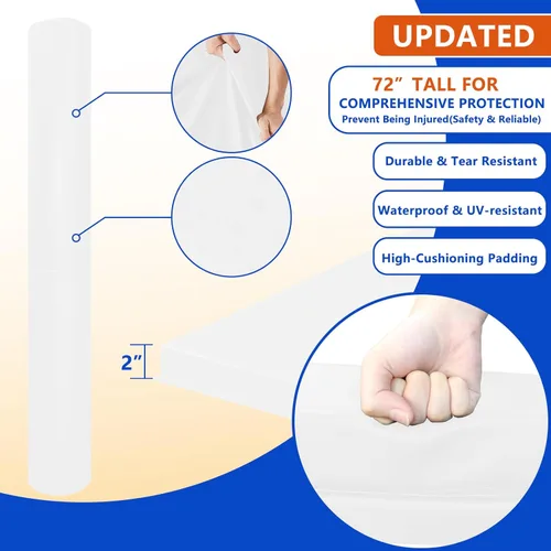Vista 26 de Almohadilla de seguridad resistente para postes redondos de 3 a 5 pulgadas, impermeable y duradera, garaje, sótano, almohadilla de seguridad