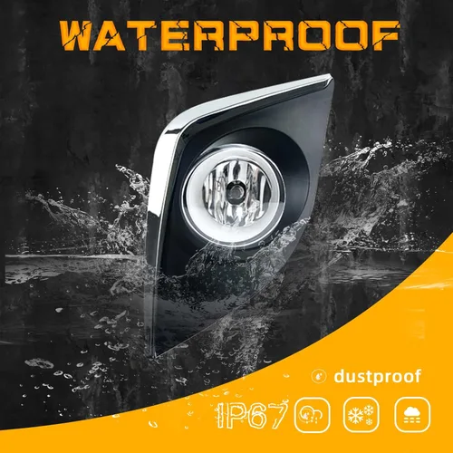 Vista 6 de Luces antiniebla para Corolla/Altis CE ECO L LE 2014 2015 2016 con bombilla halógena H11 12V 55W y kit de interruptor y cableado (lente transparente)