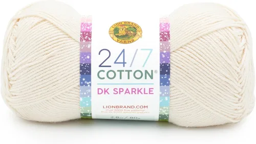 Vista 56 de Lion Brand Yarn, 24/7 Cotton DK - Ovillo de lana de ganchillo, azul, multicolor, paquete de 1 unidad Cotton Yarn for Knitting, Crochet, Crafts