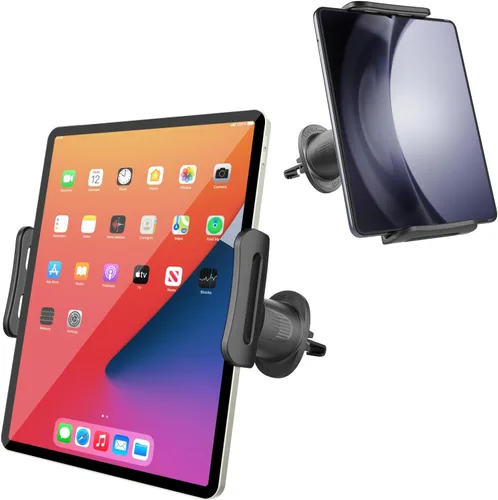 Soporte para iPad Car Vent Tablet Holder Gancho de metal mejorado para 5-11 pulgadas Samsung Galaxy Tablets iPad Pro Air Mini iPhone teléfono celular