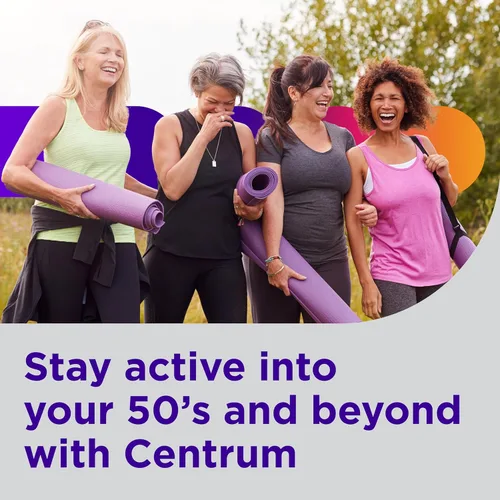 Vista 7 de Centrum Silver - Multivitamínico para mujeres 50 Plus, suplemento multivitamínico/multimineral con vitamina D3, vitaminas B, ingredientes sin OMG
