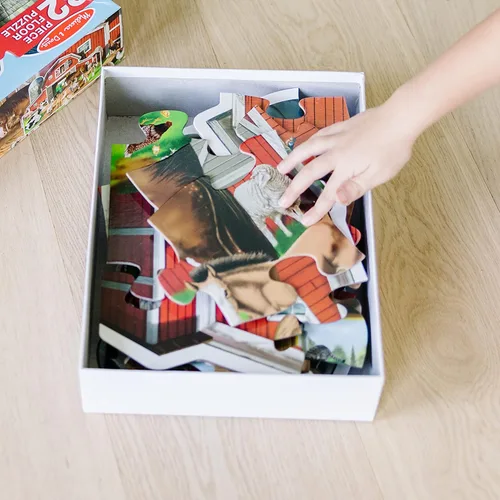 Vista 8 de Melissa & Doug - Rompecabezas de suelo con forma de granero