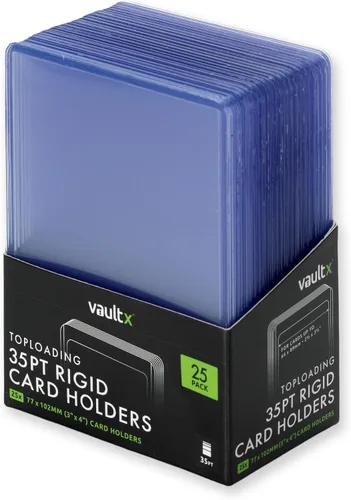 Vault X 35pt Toploaders (paquete de 25) 3" x 4" titulares de tarjetas