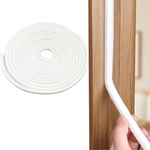Vista 21 de Burlete autoadhesivo gris de 33 pies para puertas y ventanas, 0.4 pulgadas de ancho x 0.2 pulgadas de grosor