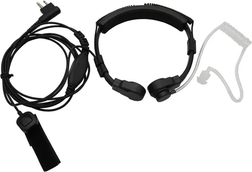 Vista 7 de Micrófono de garganta flexible Tubo acústico Covert Tactical Walkie Talkies Auricular con dedo PTT es compatible con Motorola CP200 CP200D BPR40