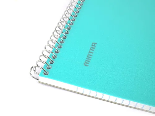 Vista 24 de Mintra Office TOP BOUND Cuadernos de espiral duraderos (hielo ártico, aceite de chile, verde oliva, rayas universitarias, paquete de 3)