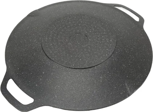 Vista 10 de Keenso Korean BBQ Grill Pan, Round Griddle, Non Stick 6 Layer Coating, Black