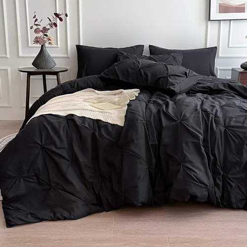 Vista 12 de Maple&Stone Juego de edredón tamaño Queen color beige, 7 piezas en una bolsa, juegos de ropa de cama con edredón, sábanas, fundas de almohada