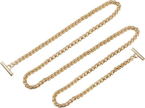 Vista 19 de uxcell Correa de cadena plana de hierro, cadenas de bolso de 35 pulgadas, accesorios para monedero, correas de cadena con cierres de palanca