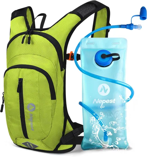 Vista 16 de Nepest Hydration Pack Backpack for Women & Men, Lightweight Water Backpack with 2L Water Bladder for Hiking Cycling Running Biking