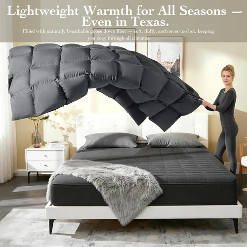 Vista 2 de Edredón (gris oscuro, individual (68 x 90 pulgadas)